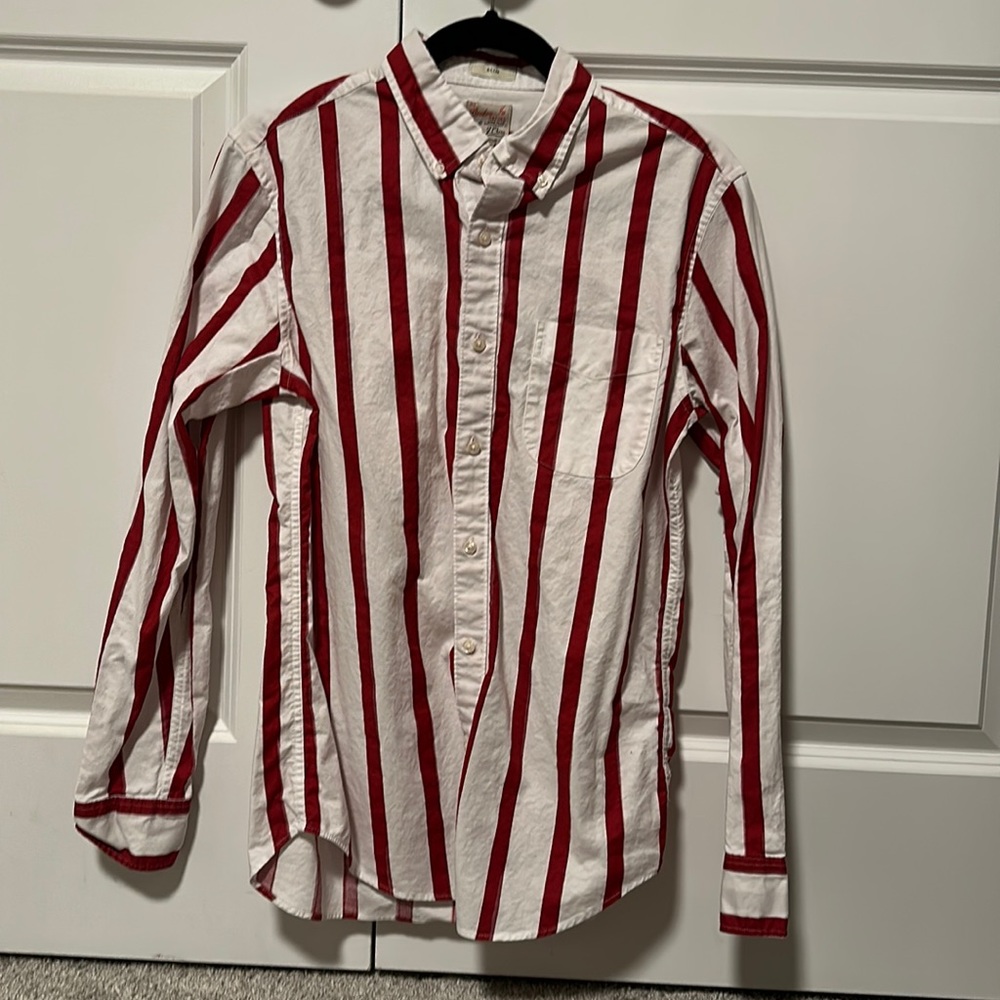 J. Crew SLIM Broken-in organic cotton oxford shirt Sz SMALL